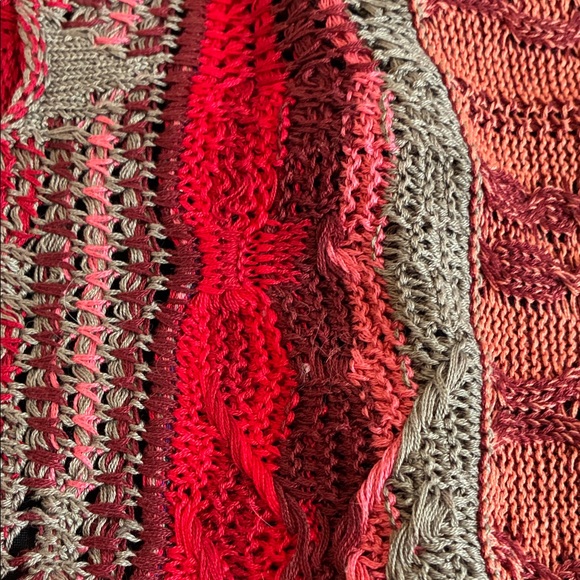 Vintage circa 1990 COOGI Multicolor Red Knit Ensemble Sweater and Skirt Size S - Picture 10 of 16